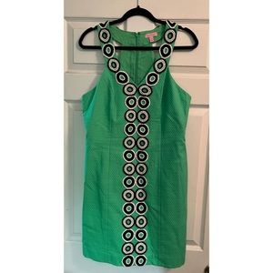 Lilly Pulitzer Green Dress with Black and White Accents